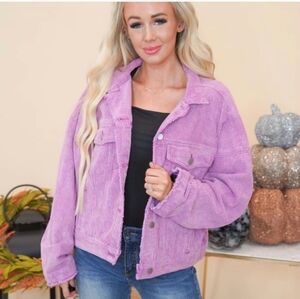 POL Corduroy Jacket **Plum Berry**